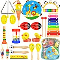 Wesimplelife Juguetes Musicales Instrumentos Musicales para Niños Música Juguete Instrumento Educativo Xilófono Madera…